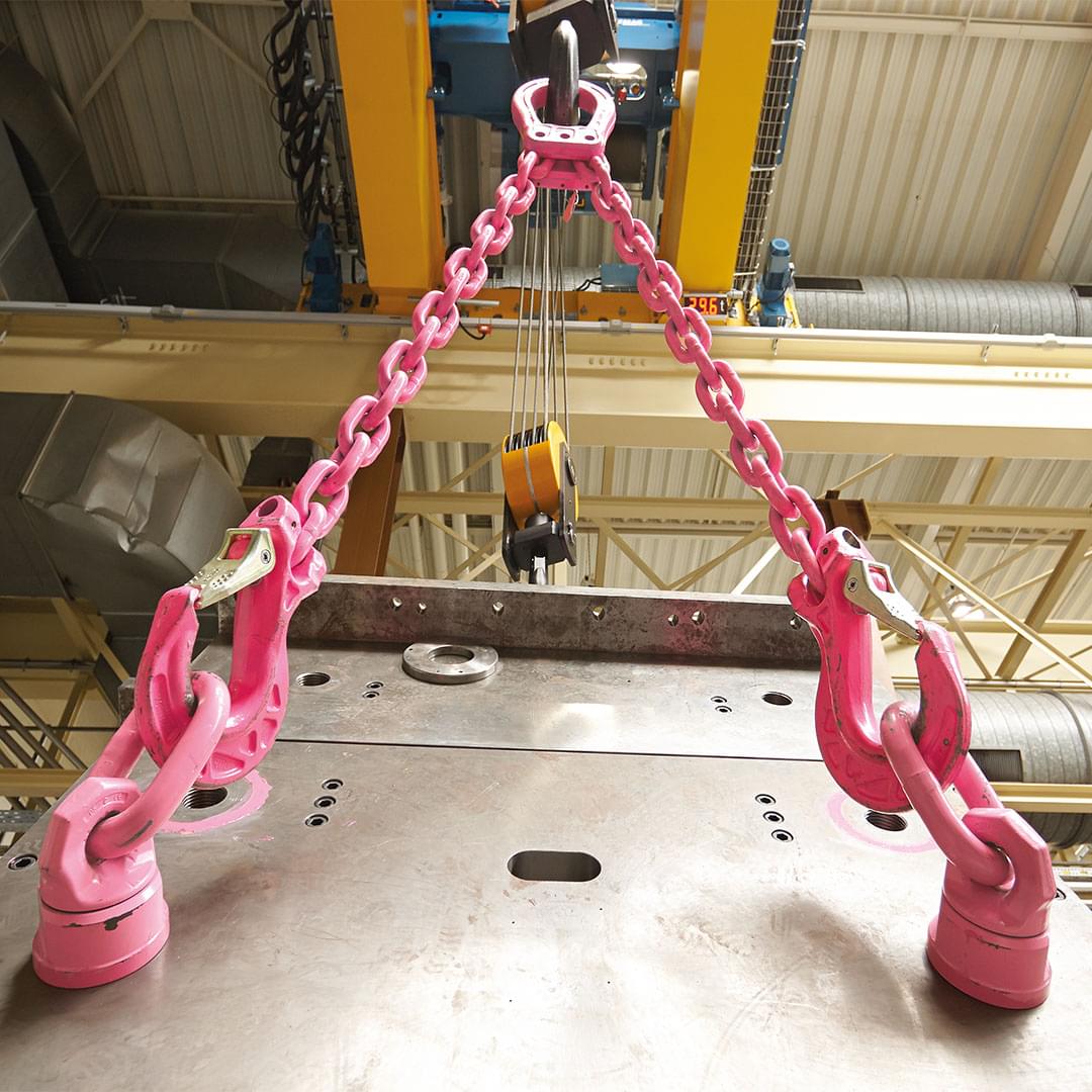 RUD lifting points for rotating and turning